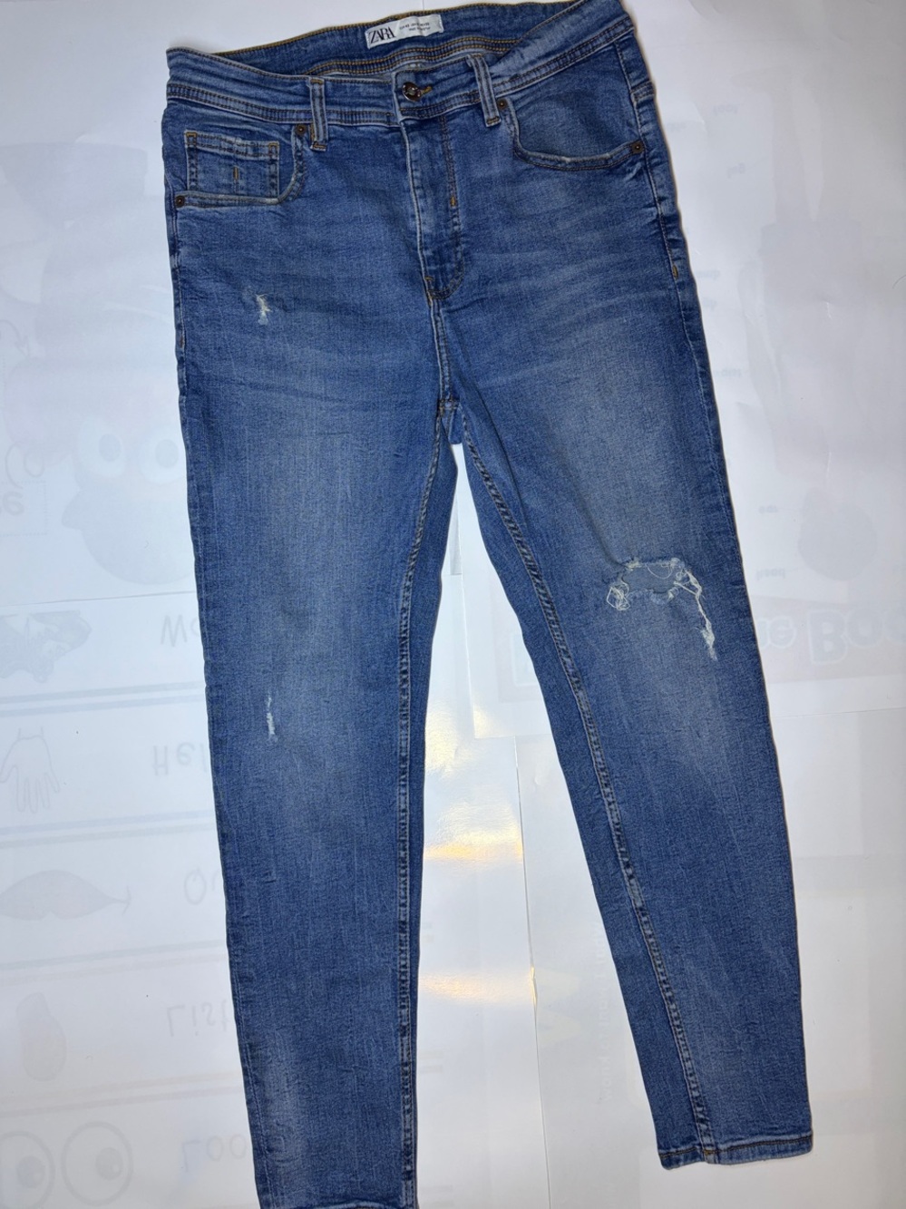 Zara Blue Skinny Distressed Men’s Jeans